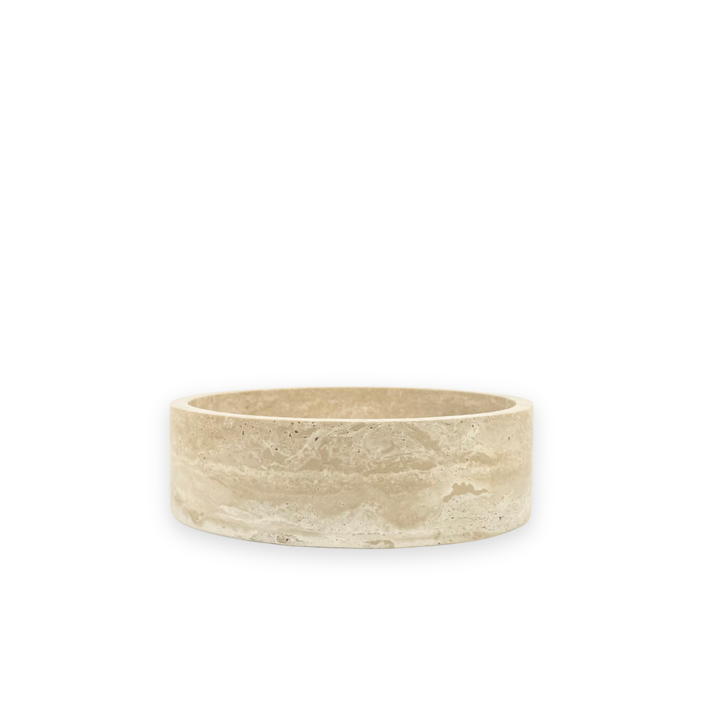 TRAVERTINE DOG BOWL