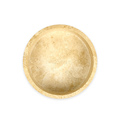 TRAVERTINE DOG BOWL
